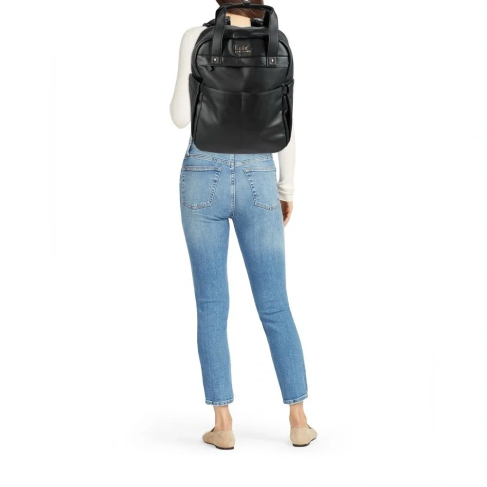 NEW Nicole Miller Black Diaper Bag Backpack